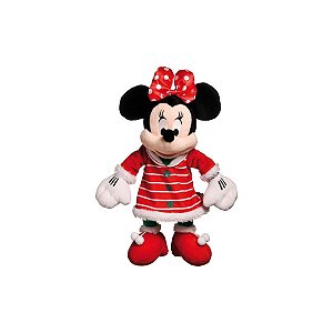Minnie de Pelúcia com Vestido Listrado 30 cm