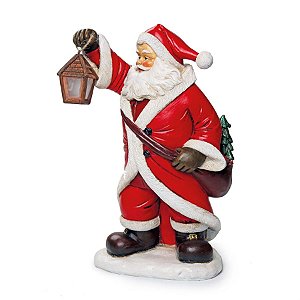 Papai Noel com Lampião 1 Led 4 Lr41 Vermelho (Colecionaveis)
