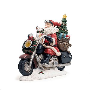 Noel na Moto Decorativo Colorido (Santa Claus)