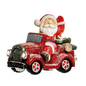 Noel no Carro Carregando Pinheiro Colorido (Magic Forest)