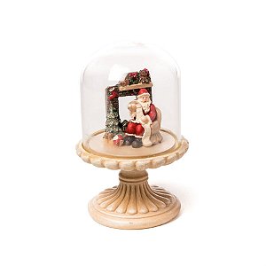 Noel Sentado em Cúpula Colorido (Santa Claus)