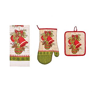 Pano Copa, Luva e Pagador Panela Colorido (Homemade) Kit com 3 Peças