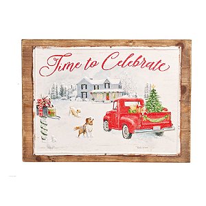 Placa de Madeira Celebrate Colorido (Farm House)