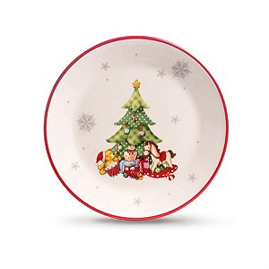 Prato Raso com Pinheiro Vermelho e Verde