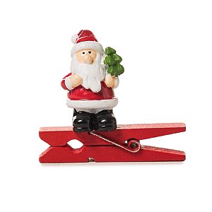 Prendedor Noel 3D Vermelho