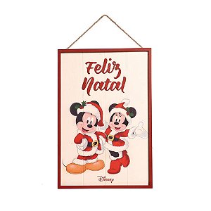 Natal Disney - Quadro Mickey Feliz Natal Colorido