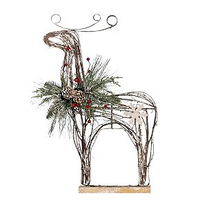 Rena de Natal de Galhos Secos Marrom 55cm