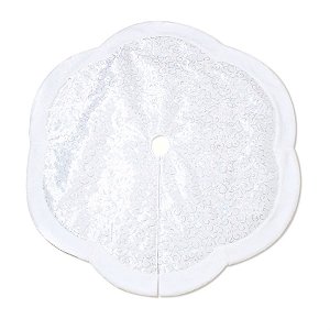 Saia Arabesco Prata e Branca 75 cm (Saias e Acessórios)