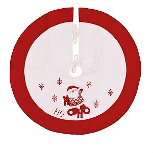 Saia Hohoho Branco e Vermelho 90cm (Saias e Acessórios)