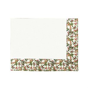 Toalha de Mesa de Natal Azevinho Vermelho e Verde Bandeira 140X180cm