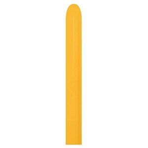 Balão Látex Twist Fashion Amarelo Girassol 260'' / 5x150cm - 50 Un
