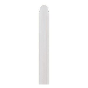 Balão Látex Twist Satin Branco 260'' / 5x150cm - 50 Un