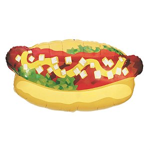 Balão Metalizado Hot Dog 32'' / 81cm