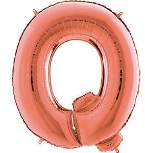Balão Metalizado Letra Q Rose Gold 40'' / 101cm
