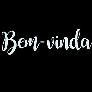 Lettering Transfer para Balão Bem Vinda Branco Parabéns 22X18 cm