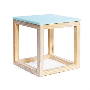 Cubo Vazado de Mesa Verde Água Médio 20x20x21