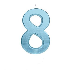 Vela Grande n° 8 Metalizado Azul - 1 Un