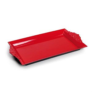 Bandeja Decorativa Provençal Vermelho 32x18x3