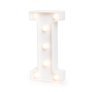 Luminoso Letra I com Led Branco