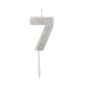Vela n° 7 Puro Glitter Prata