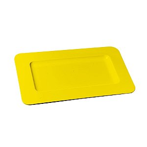 Bandeja Decorativa Double Face Amarelo 28x18x1