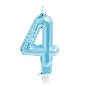 Cromus - Vela n° 4 Perolizada Azul - 1 unidade
