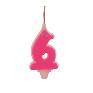 Cromus - Vela n° 6 Doidinha Branca e Rosa - 1 unidade