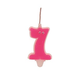 Cromus - Vela n° 7 Doidinha Branca e Rosa - 1 unidade