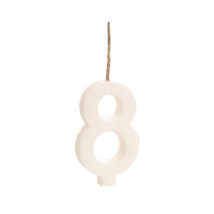 Cromus - Vela n° 8 Colorido Branco - 1 unidade