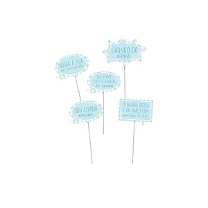 Plaquinhas Divertidas Baby Boy Sortido - 8 Un