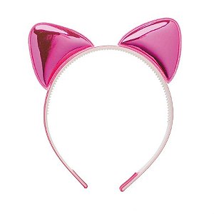 Acessório Tiara Gatinha Vinil Pink