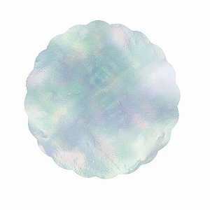 Tapetinho para Doces Nacarado Azul 7 cm - 100 Un