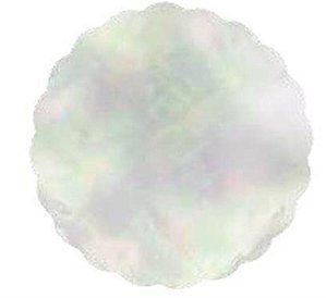 Tapetinho para Doces Nacarado Branco 9 cm - 100 Un