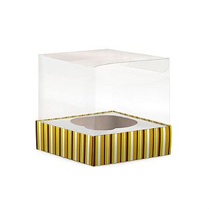 Caixa Cupcake com Visor California 9x9x9 - 6 Un