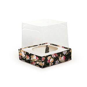Caixa Cupcake com Visor Estoril 9x9x9 - 6 Un