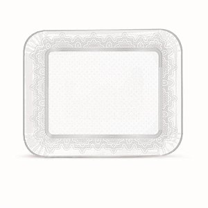 Bandeja Laminada Renda Branca R4