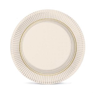 Prato Laminado Marfim com Ouro 6