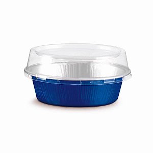Marmitinha Oval com Tampa Azul 85 ml 9,7x6,6 - 12 Un