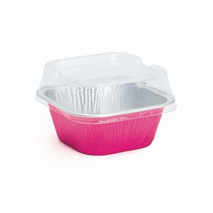 Marmitinha Quadrado com Tampa 100 ml 7,5x7,5x3,3 - 12 Un