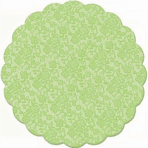 Tapetinho para Doces Renda Francesa Verde Citrico 7 cm - 100 Un