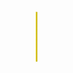 Canudo de Papel Liso Amarelo - Pacote com 20 Unidades