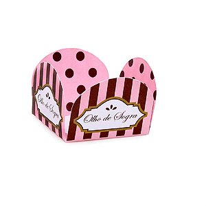 Forminhas para Doces Olho de Sogra Rosa e Marrom - 50 Un