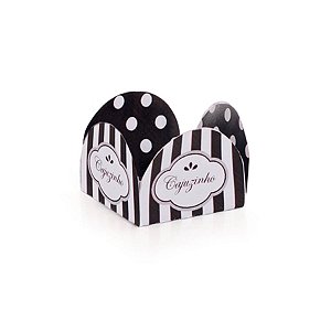Forminhas para Doces Cajuzinho Preto e Branco - 50 Un