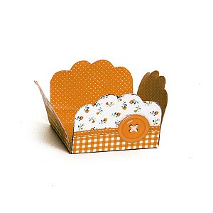 Forminhas para Doces Botão Laranja - 50 Un