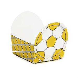 Forminhas para Doces Bolinha de Futebol Amarelo - 24 Un
