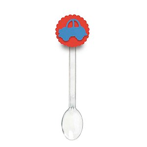 Colherzinha Cristal com Carrinho Azul Vermelho - 8 Un