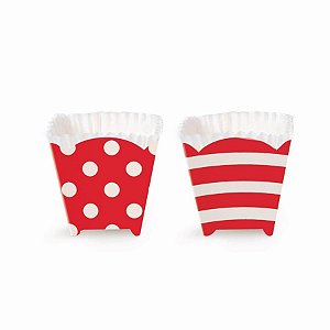 Forminhas Cupcake Quadrada Compose Vermelho - 12 Un