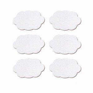 Mini Lousas Adesivas Nuvens Branco - 6 un