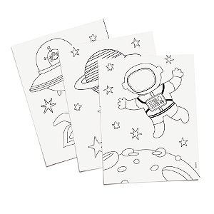 Festa Astronauta - Para Colorir Astronauta 23,5x16 - 8 Un