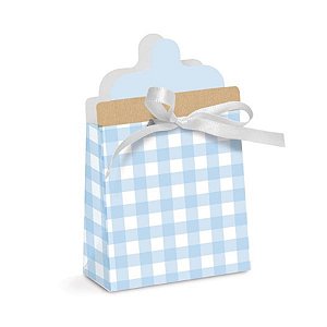 Cha Revelacao - Caixa Mamadeira Azul Bebe 7,5x3,5x12 - 8 Un
